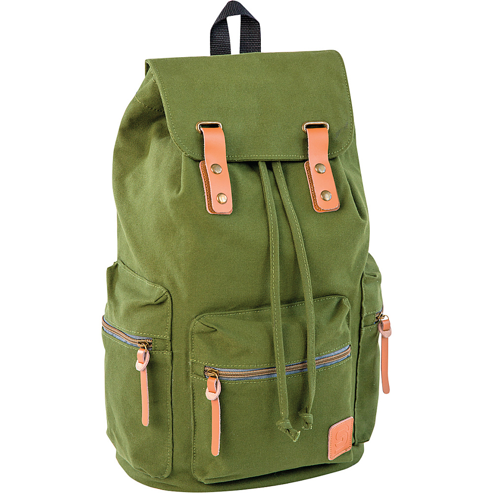 Sydney Paige Buy One Give One Guidi Laptop Backpack Army Green Sydney Paige Business Laptop Backpacks
