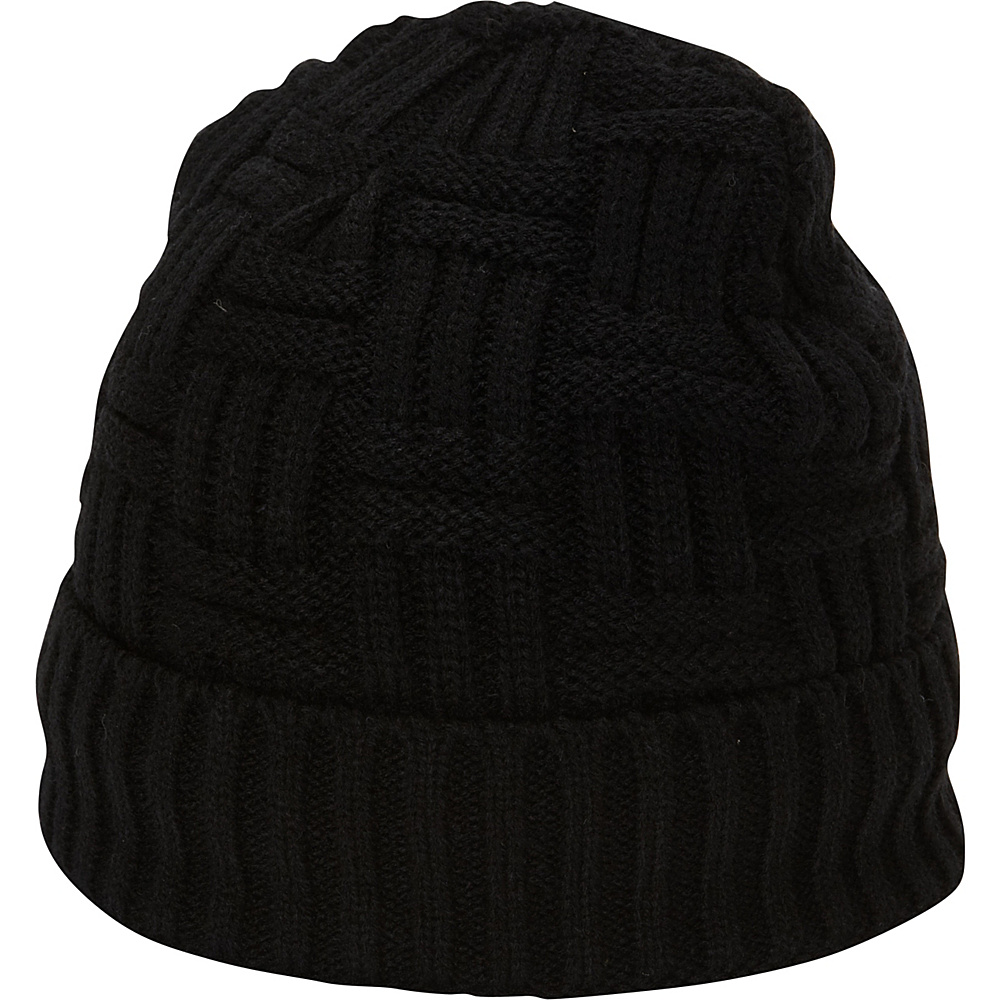 Magid Cross Knit Beanie Black Magid Hats Gloves Scarves