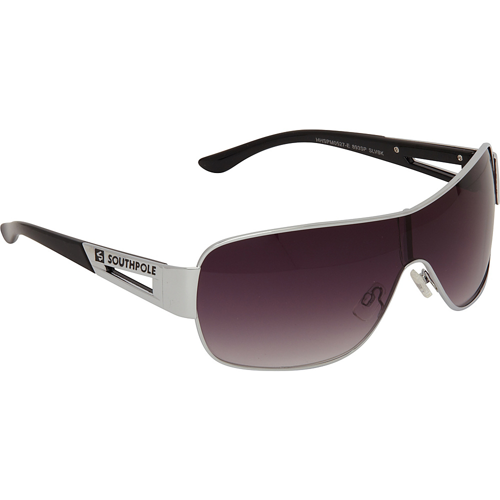 SouthPole Eyewear Metal Shield Sunglasses Silver Black SouthPole Eyewear Sunglasses