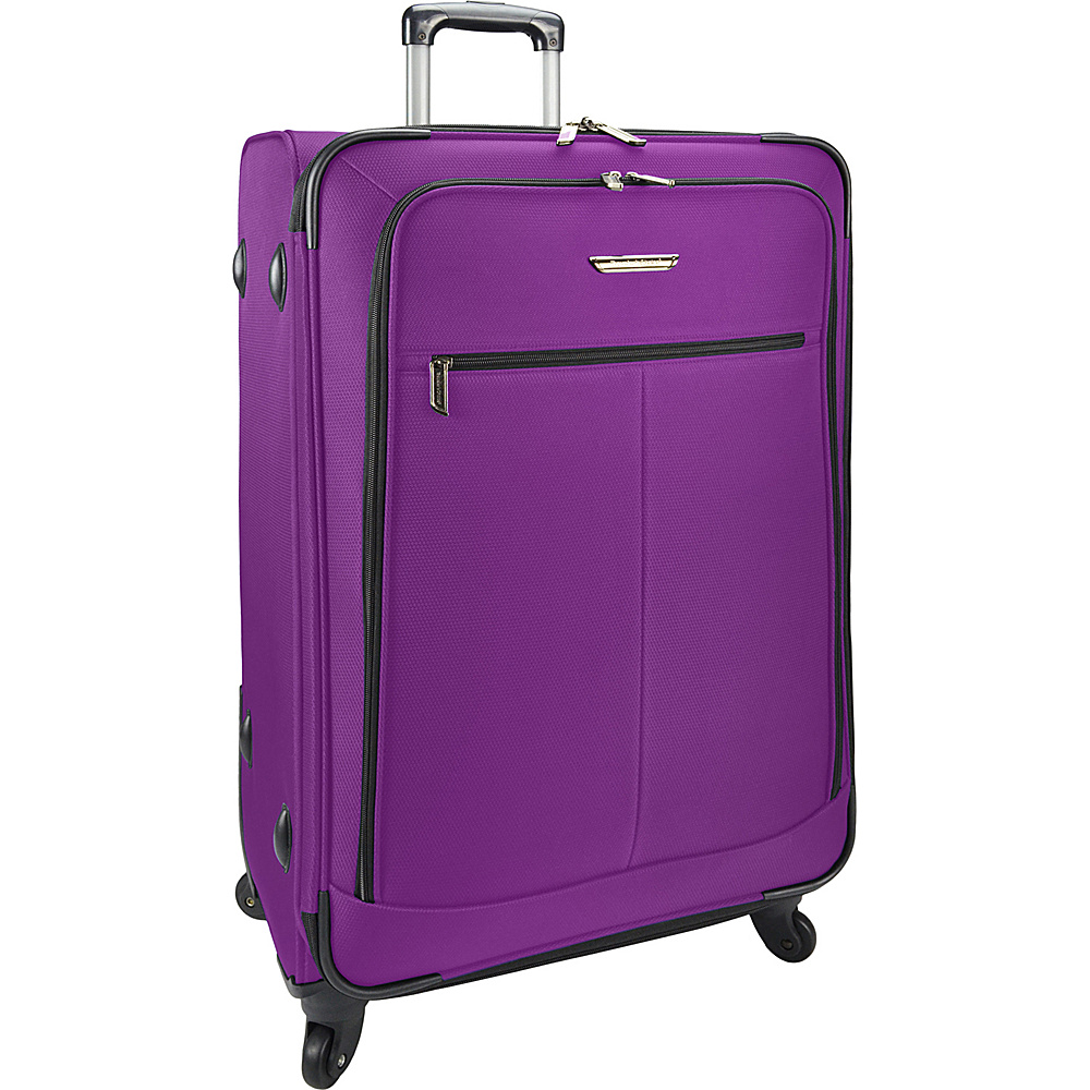 Traveler s Choice Merced Lightweight 31 Spinner Luggage Purple Traveler s Choice Softside Checked