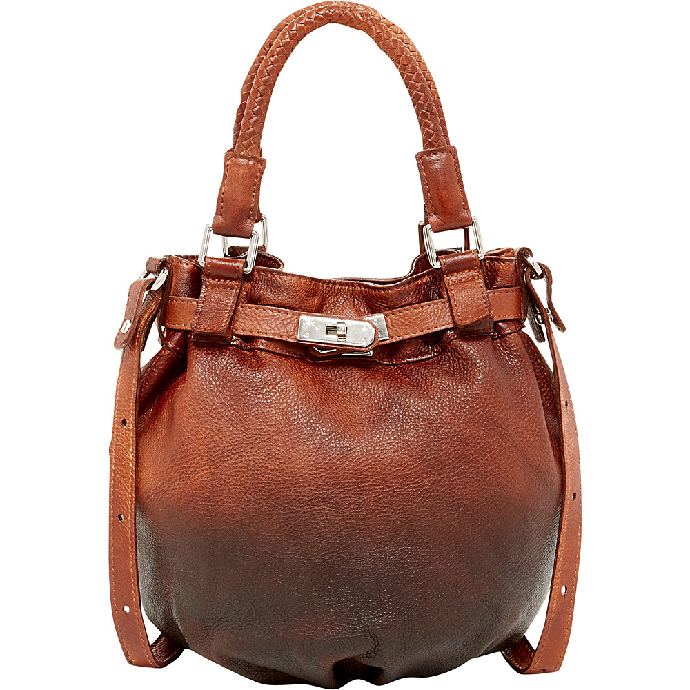 Old Trend Pumpkin Bucket Bag Chestnut Coffee Ombre Old Trend Leather Handbags