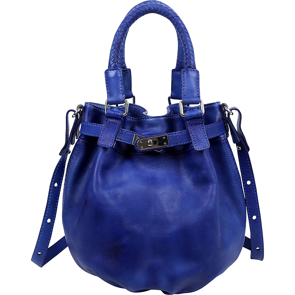 Old Trend Pumpkin Bucket Bag Sky Blue Old Trend Leather Handbags