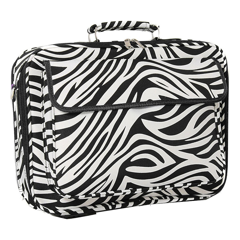 World Traveler Zebra 17 Laptop Case Black Trim Zebra World Traveler Non Wheeled Business Cases