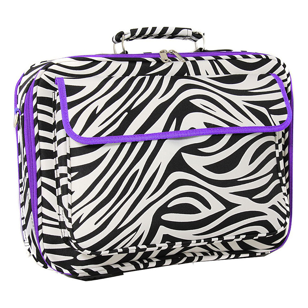 World Traveler Zebra 17 Laptop Case Light Purple Zebra World Traveler Non Wheeled Business Cases