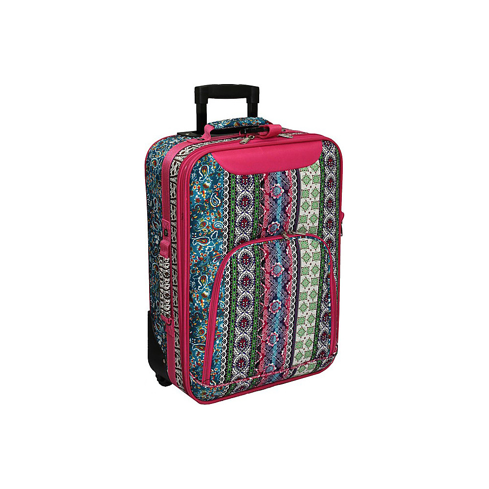 World Traveler Artisan 20 Rolling Carry On Pink Trim Artisan World Traveler Small Rolling Luggage