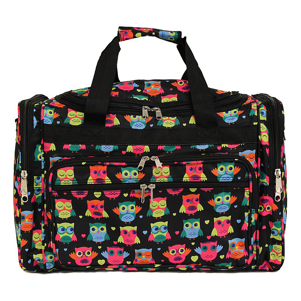 World Traveler Owl 22 Travel Duffle Bag Owl Black World Traveler Rolling Duffels