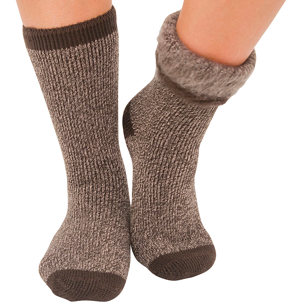 Magid Sole Solutions Ladies Mix Crew Brown Magid Legwear Socks