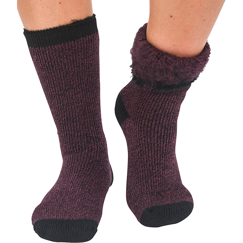 Magid Sole Solutions Ladies Mix Crew Maroon Magid Legwear Socks