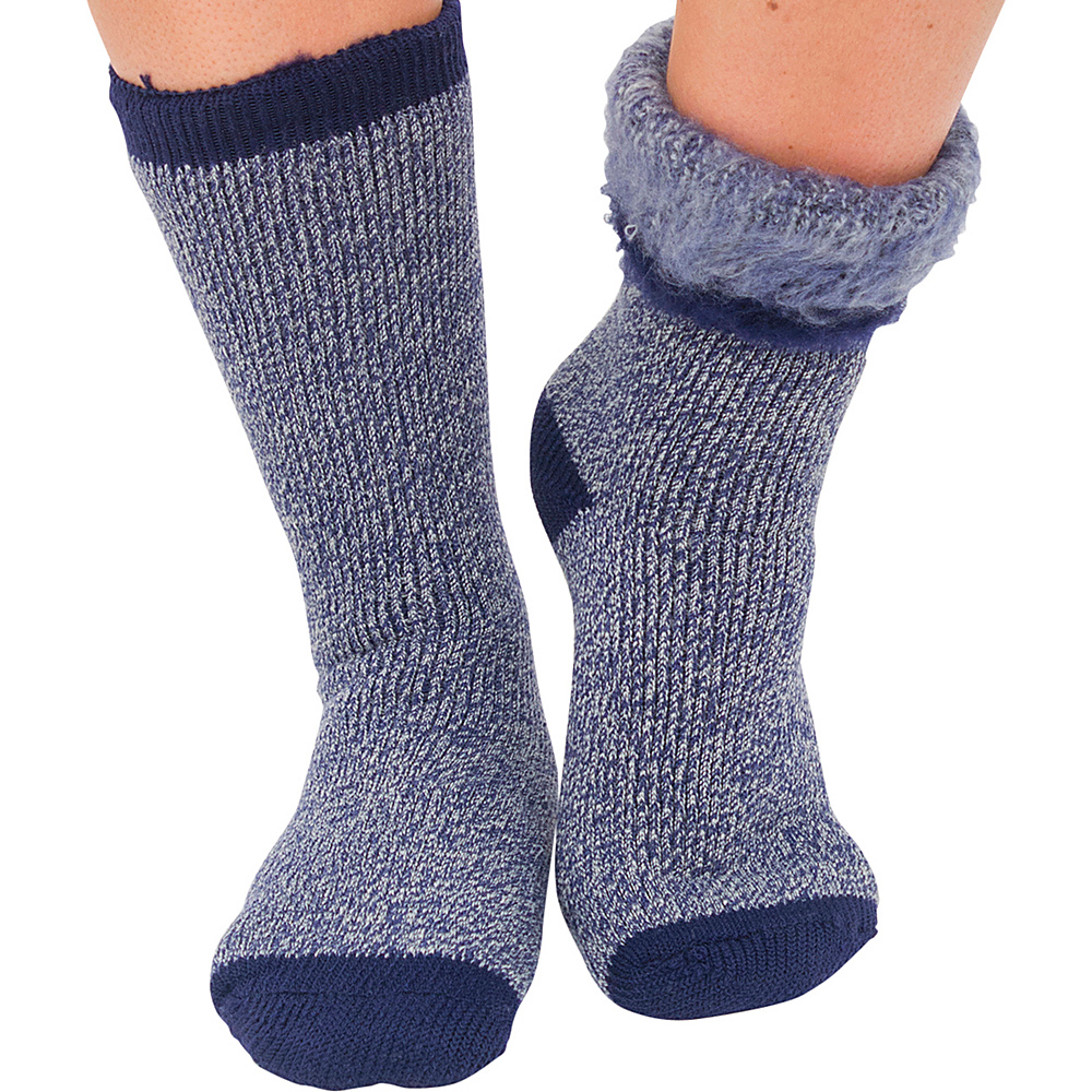 Magid Sole Solutions Ladies Mix Crew Navy Magid Legwear Socks