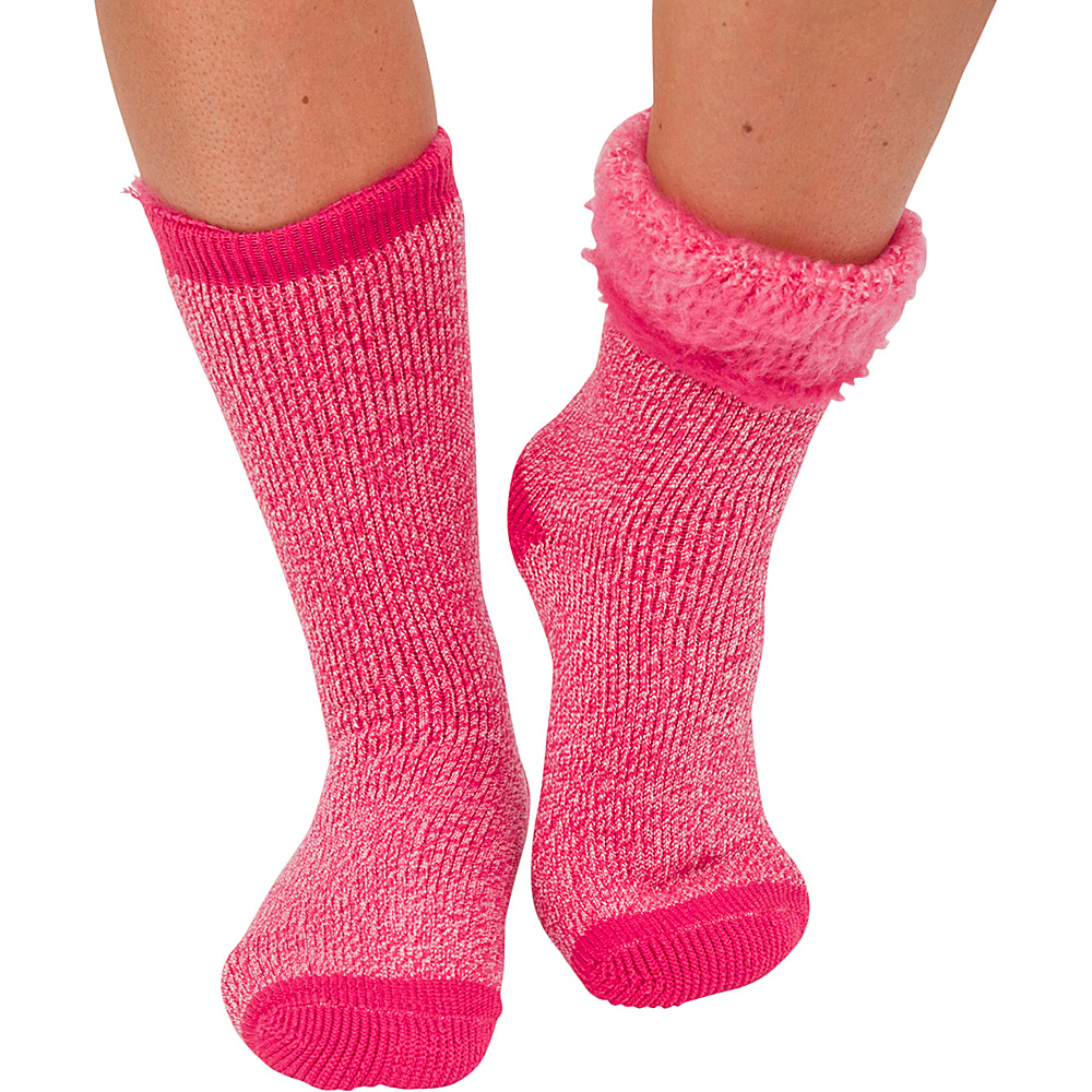 Magid Sole Solutions Ladies Mix Crew Pink Magid Legwear Socks