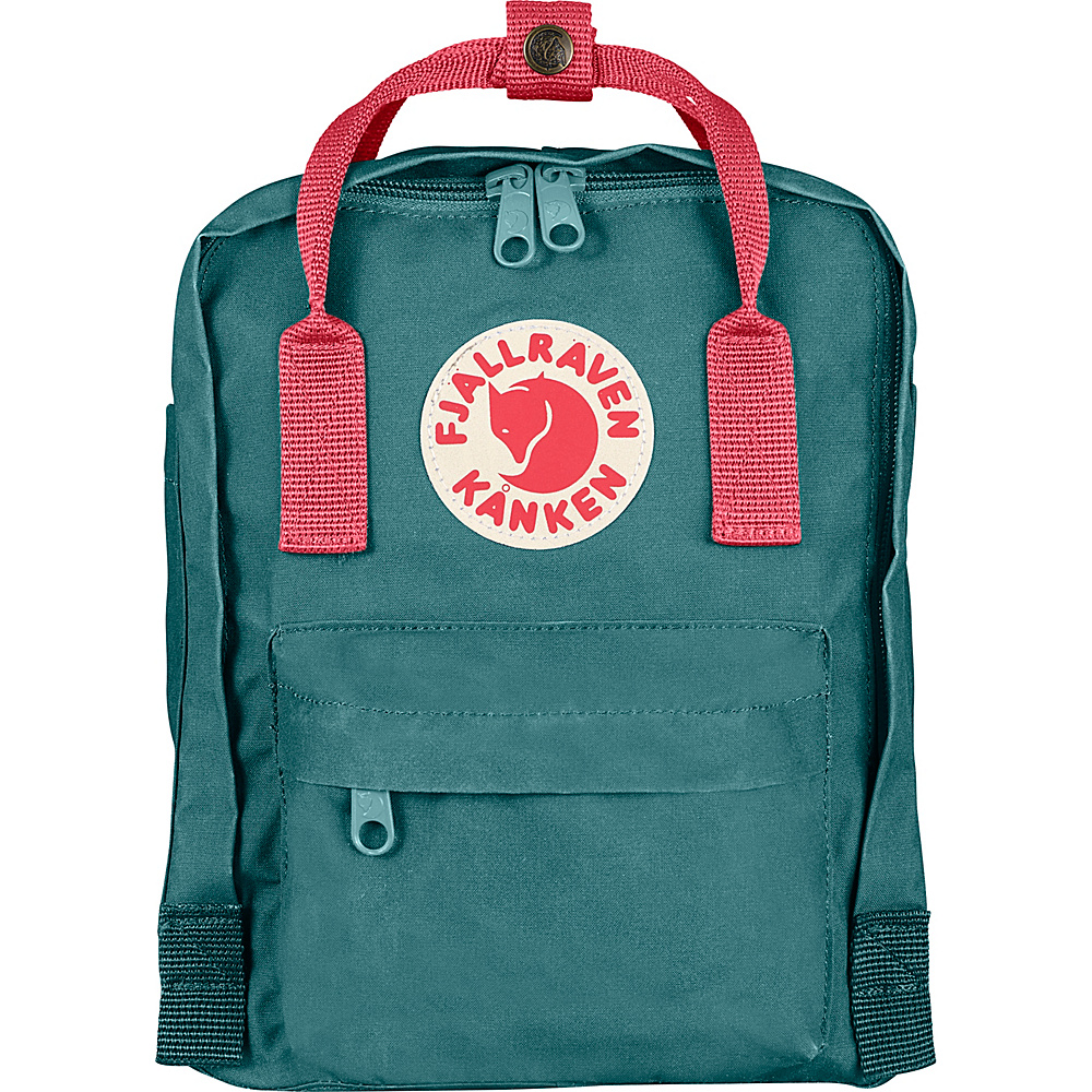 Fjallraven Kanken Mini Backpack Frost Green Peach Pink Fjallraven Everyday Backpacks