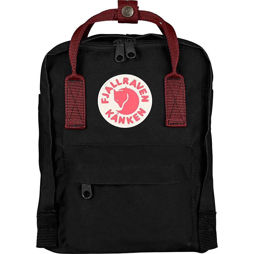Fjallraven Kanken Mini Backpack Black Ox Red Fjallraven Everyday Backpacks