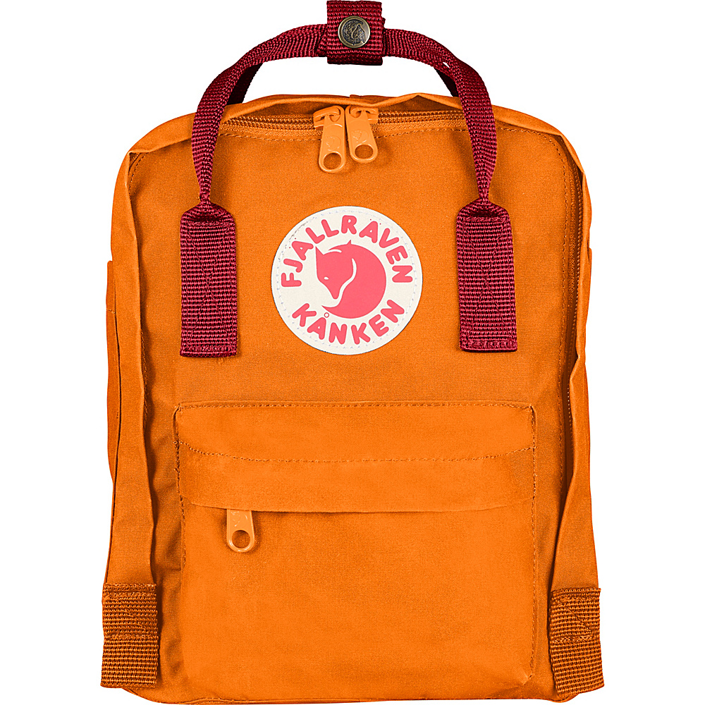 Fjallraven Kanken Mini Backpack Burnt Orange Deep Red Fjallraven Everyday Backpacks