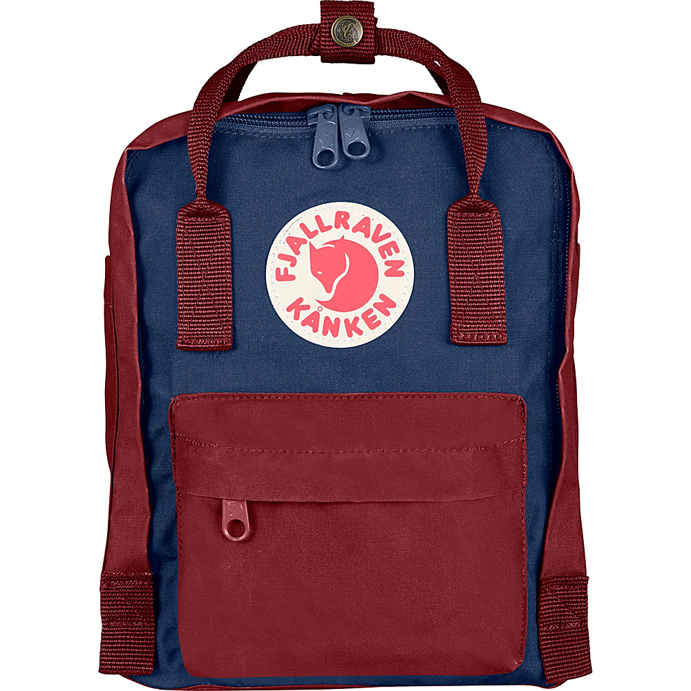 Fjallraven Kanken Mini Backpack Royal Blue Ox Red Fjallraven Everyday Backpacks
