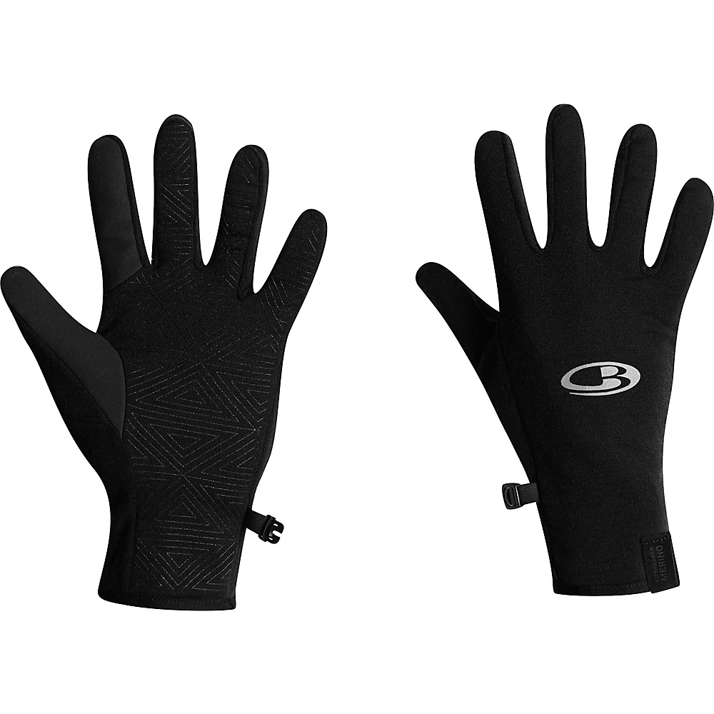 Icebreaker Quantum Gloves Black Medium Icebreaker Hats Gloves Scarves