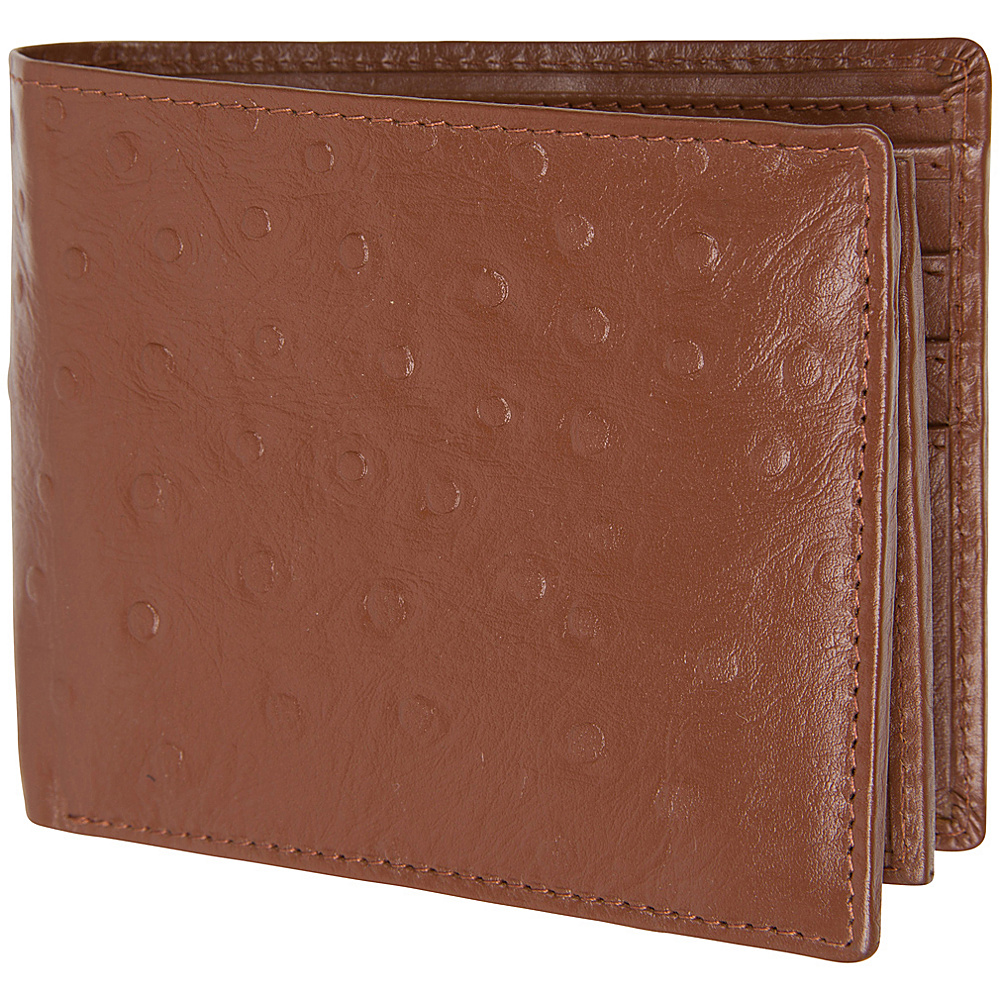 Access Denied Men s Genuine Leather RFID Blocking Secure Wallet 10 Card Slots ID Theft Protection Tan Ostrich Access Denied Men s Wallets