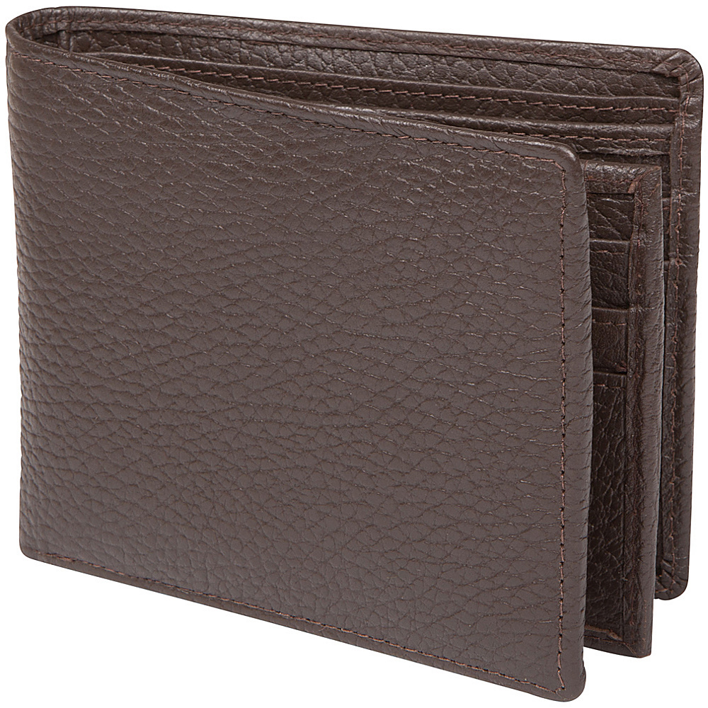 Access Denied Men s Genuine Leather RFID Blocking Secure Wallet 10 Card Slots ID Theft Protection Dark Brown Pebble Access Denied Men s Wallets