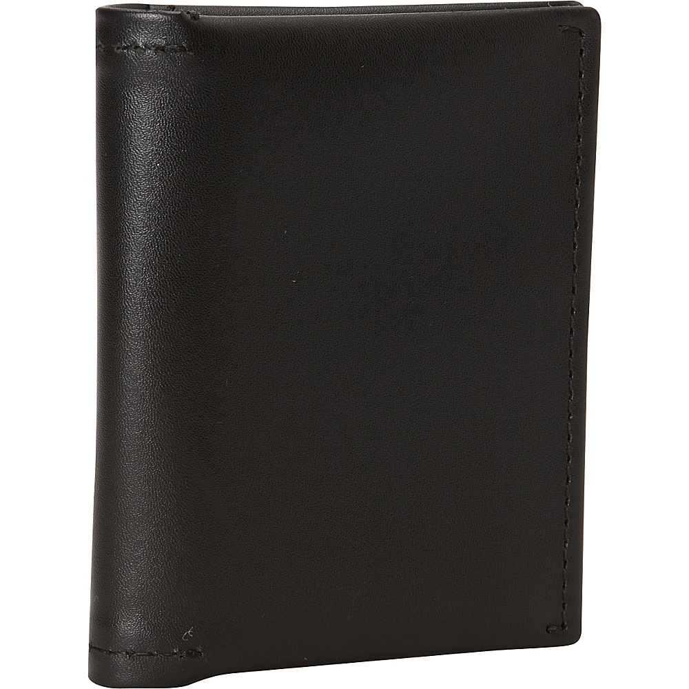 Kiko Leather Slim Bifold Wallet Black Kiko Leather Mens Wallets