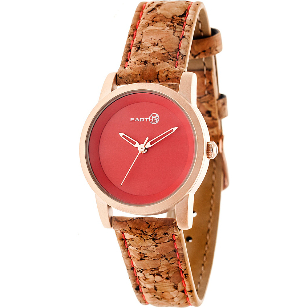 Earth Wood Canopies Strap Unisex Watch Red Earth Wood Watches