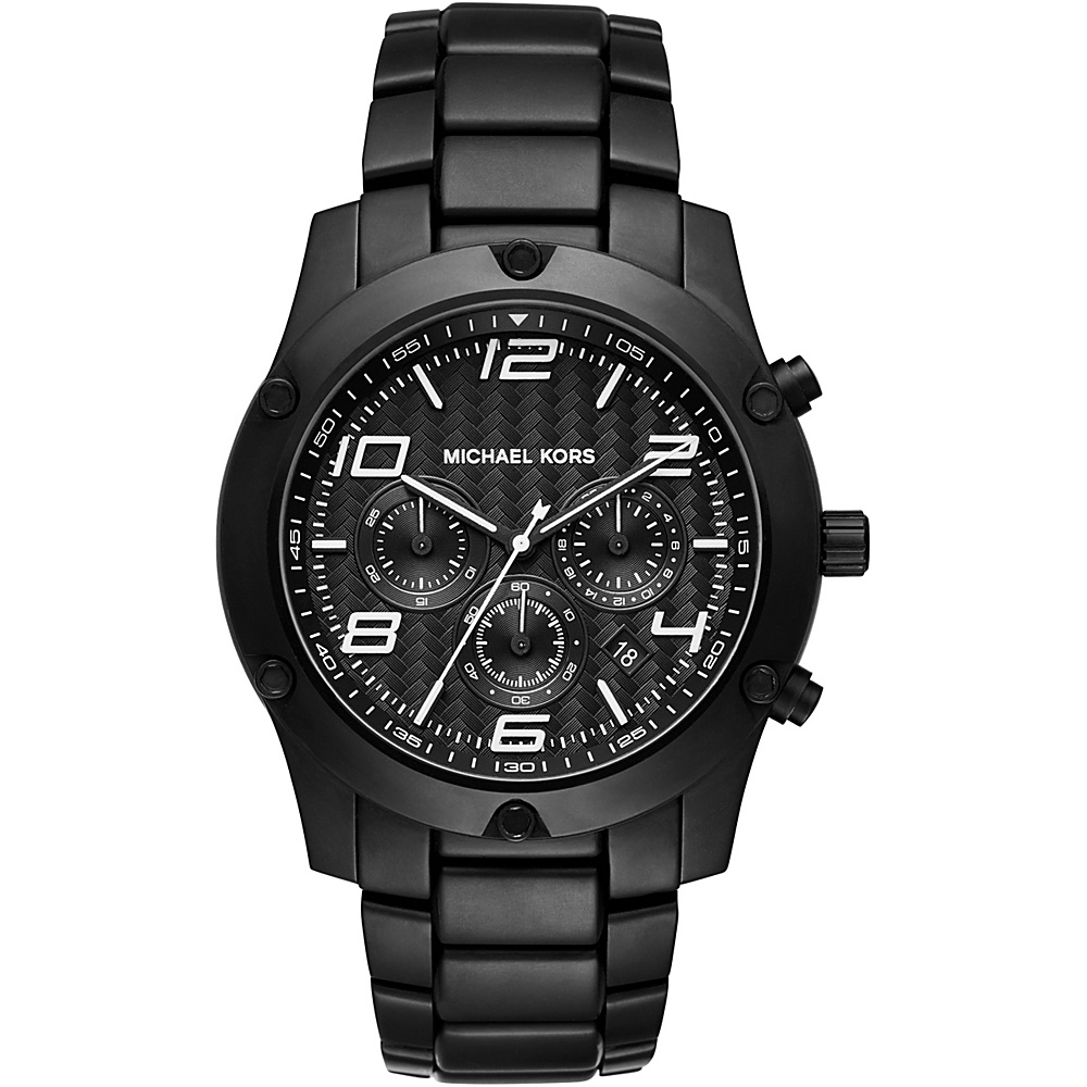 Michael Kors Watches Caine Metal Chrono Watch Black Michael Kors Watches Watches