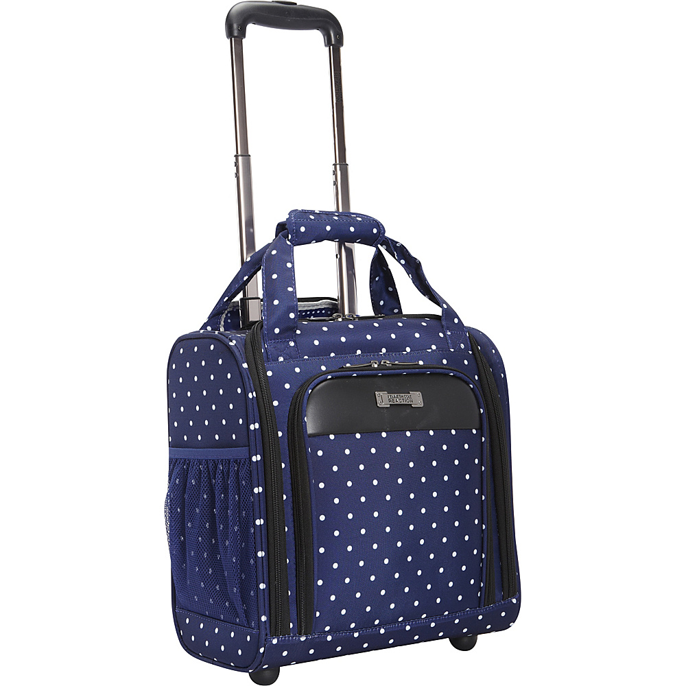 Kenneth Cole Reaction Dot Matrix Underseater True Carry On Navy White Polka Dot Kenneth Cole Reaction Softside Carry On