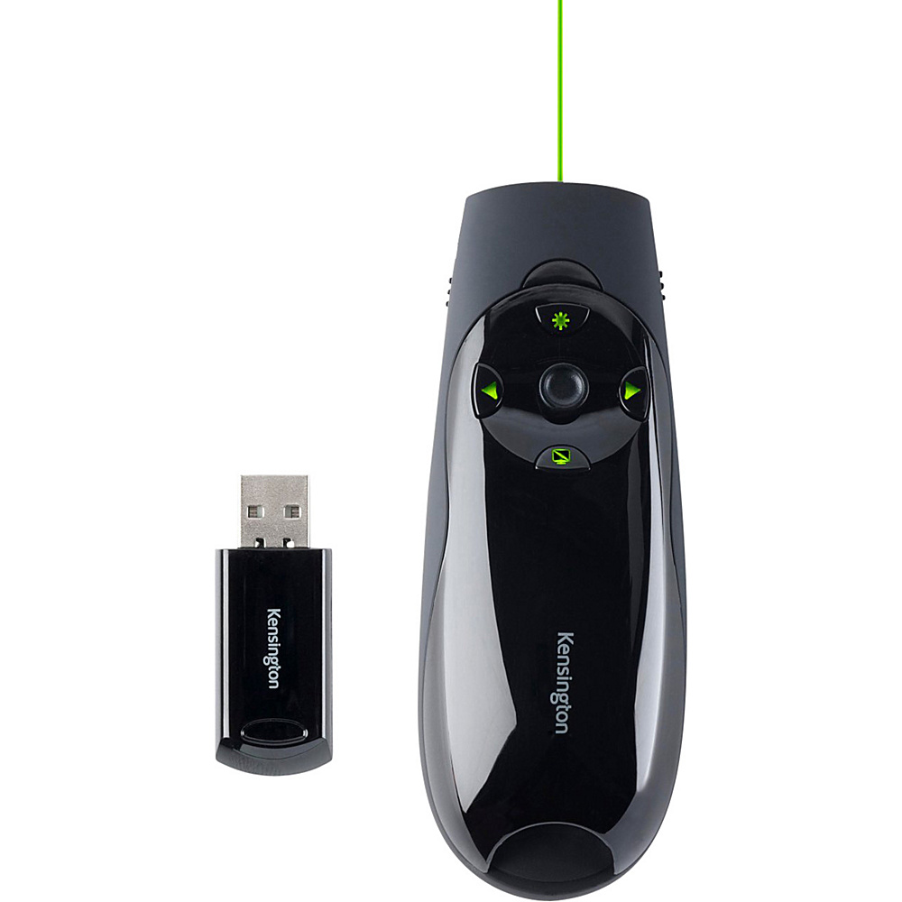 Kensington Wireless Presenter Expert with Green Laser Pointer for PowerPoint or Keynote Black Kensington Electronic Accessories