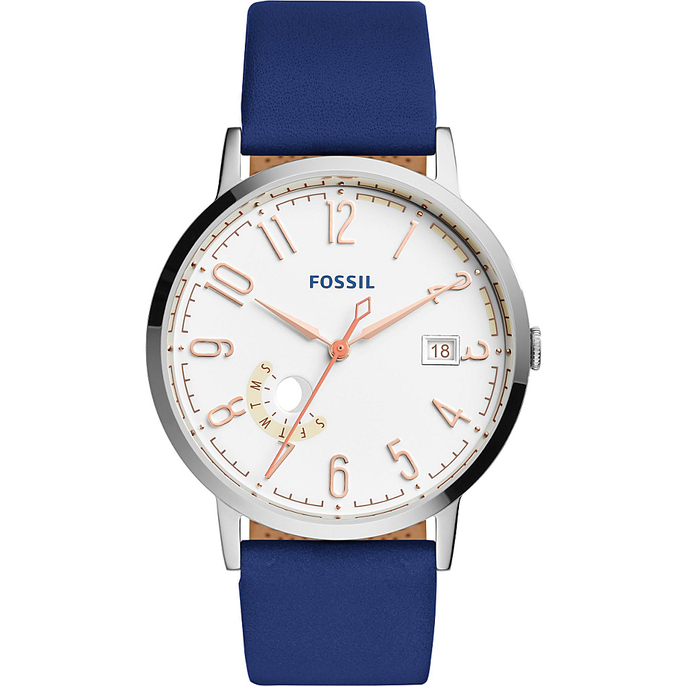 Fossil Vintage Muse Leather Watch Blue Fossil Watches