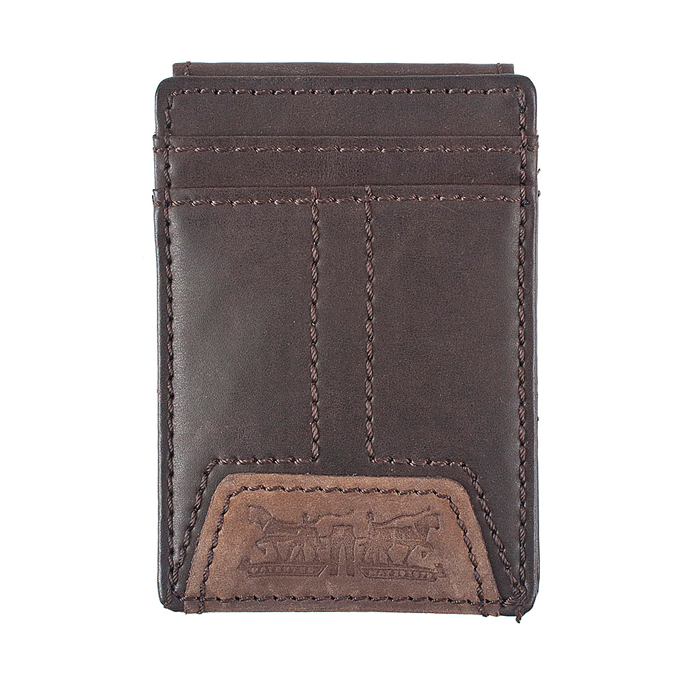 Levi s Wide Magnetic Front Pocket Wallet BROWN Levi s Men s Wallets