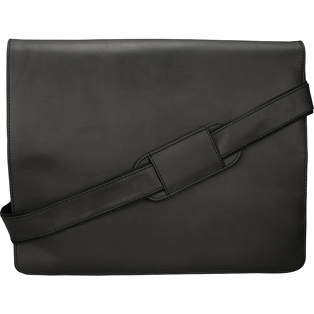Visconti Leather Distressed Messenger Bag Harvard Collection Oil Black Visconti Messenger Bags