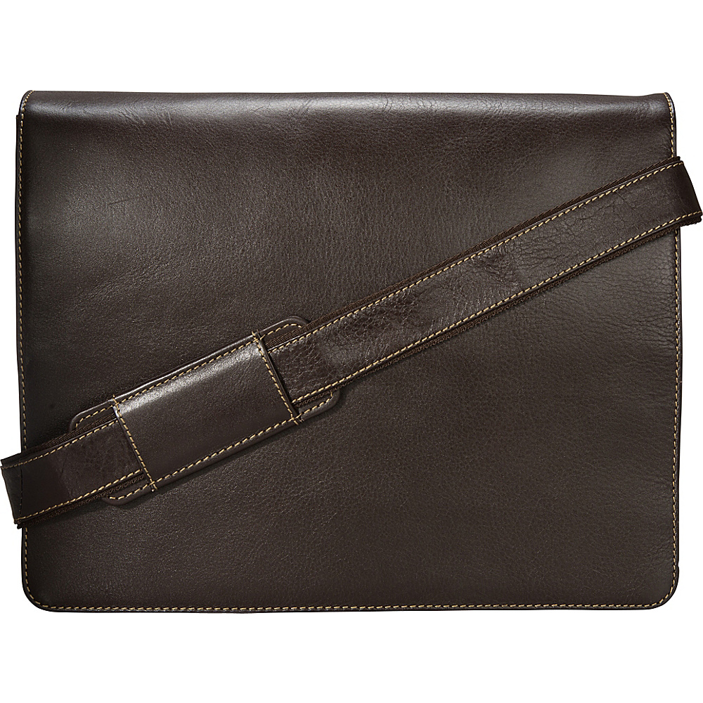 Visconti Leather Distressed Messenger Bag Harvard Collection Mocha Visconti Messenger Bags