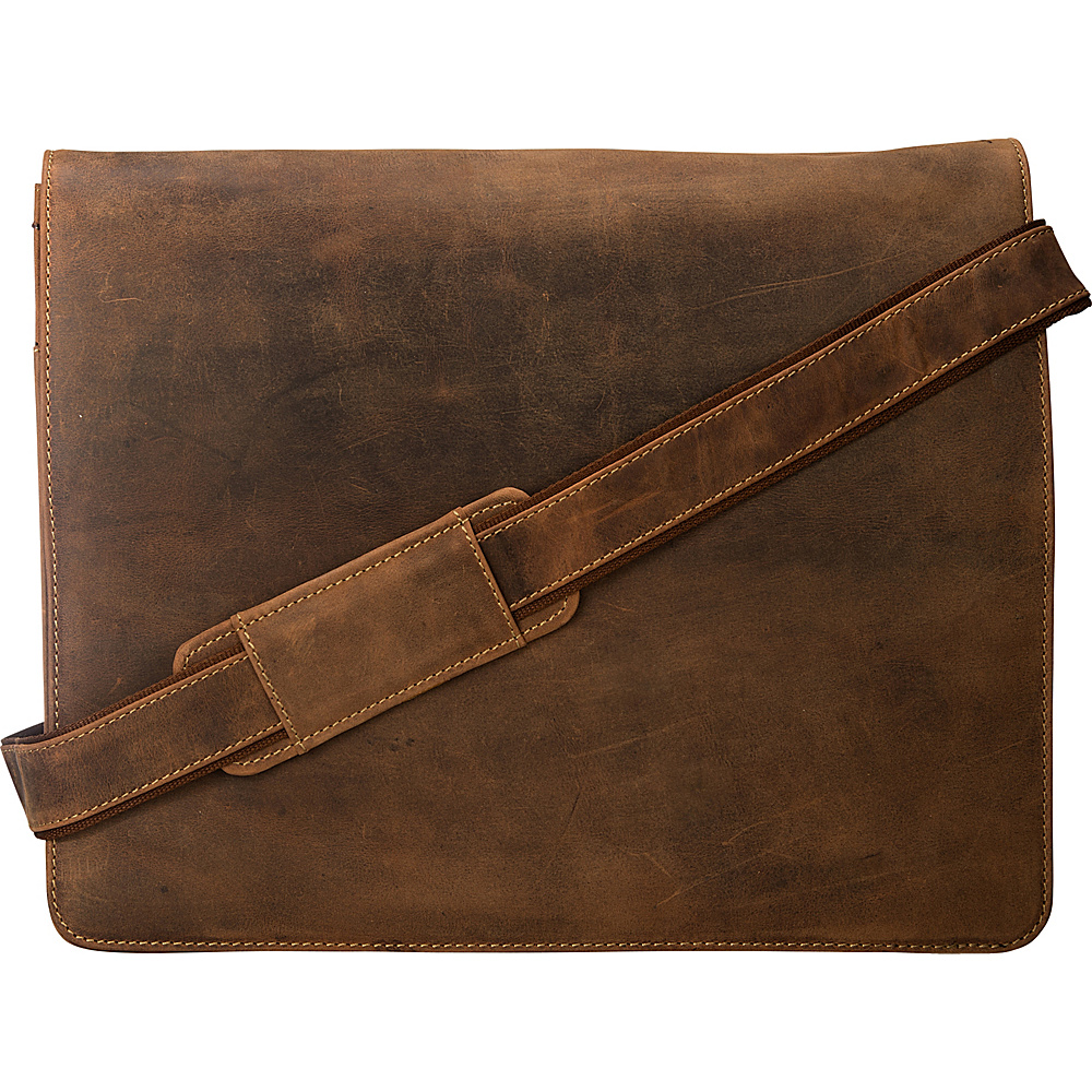 Visconti Leather Distressed Messenger Bag Harvard Collection Oil Tan Visconti Messenger Bags
