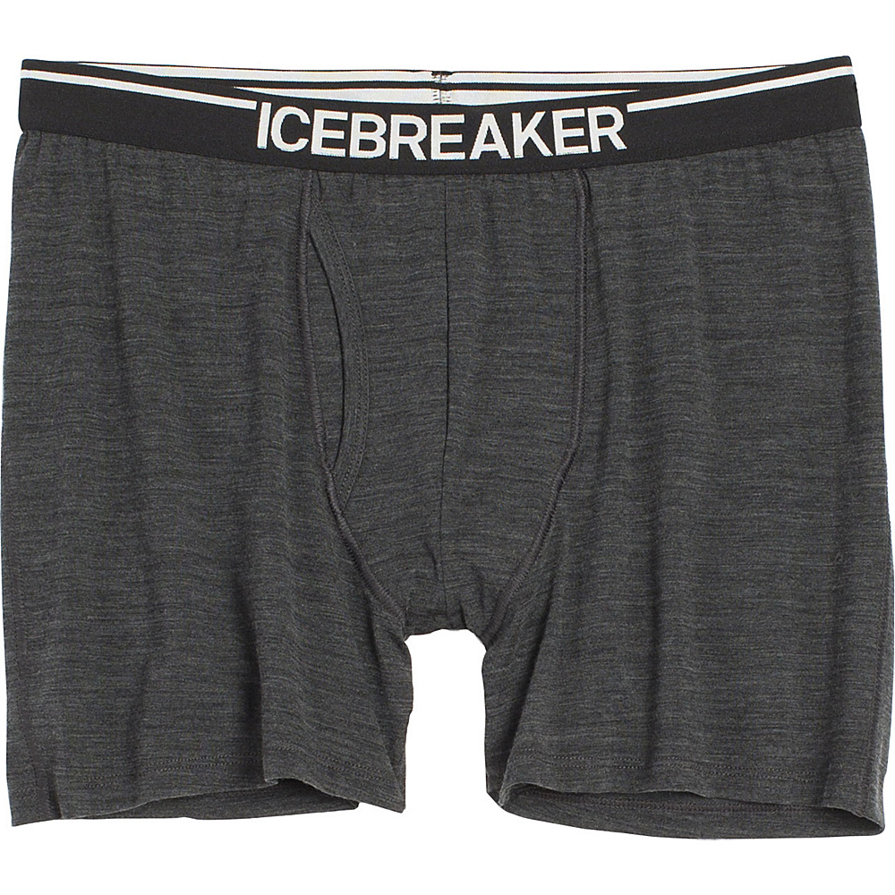 Icebreaker Men s Anatomica Boxers with Fly M Jet HTHR Icebreaker Men s Apparel