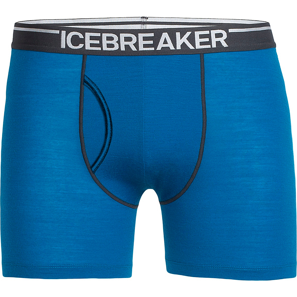 Icebreaker Men s Anatomica Boxers with Fly 2XL Jet HTHR Icebreaker Men s Apparel