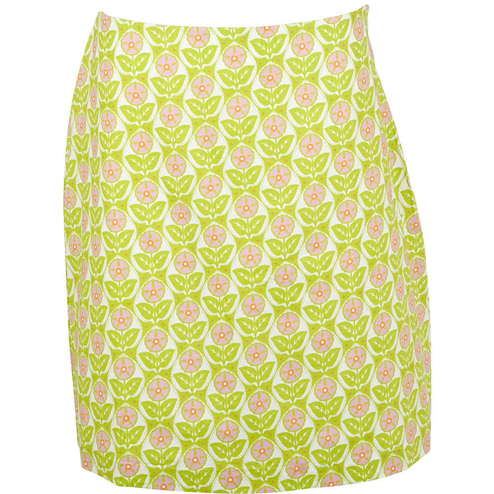 Needham Lane Mod Floral Skirt 6 Lime Needham Lane Women s Apparel