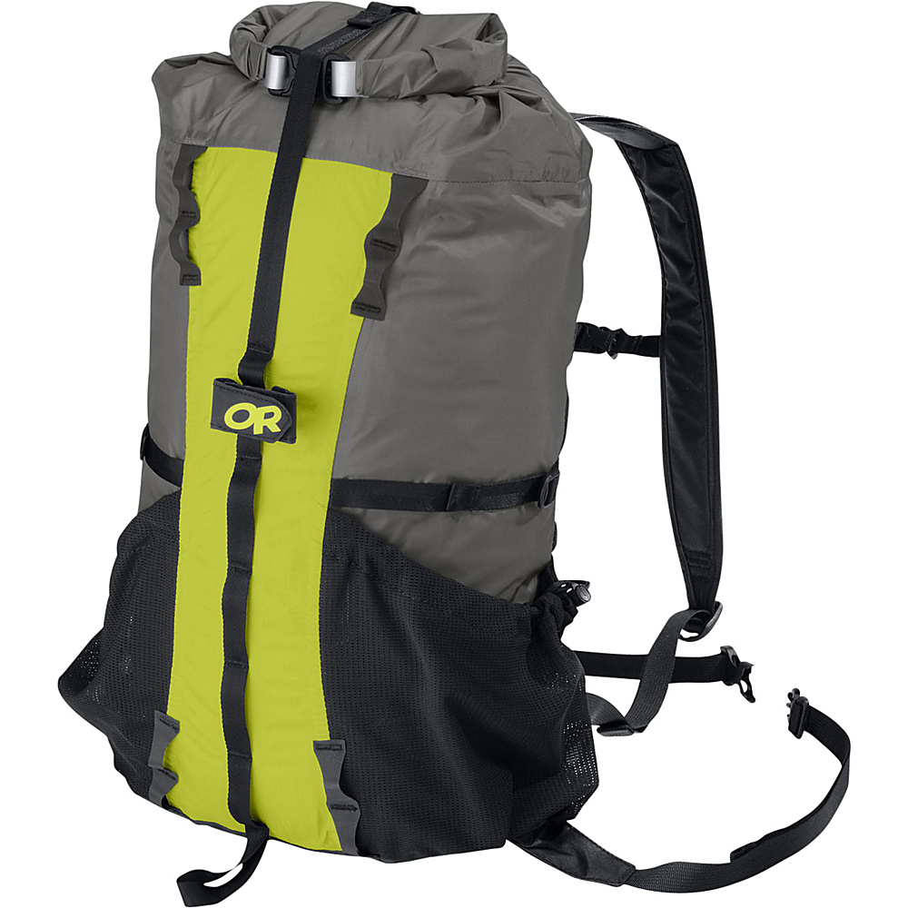 Outdoor Research Drycomp Summit Sack Pewter Lemongrass â One Size Outdoor Research Day Hiking Backpacks