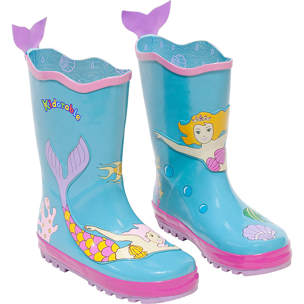 Kidorable Mermaid Rain Boots 5 US Toddler s M Regular Medium Aqua Kidorable Men s Footwear
