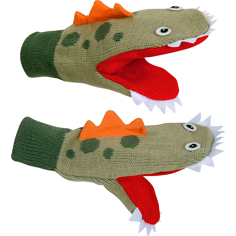 Kidorable Dinosaur Mittens Green Medium Kidorable Hats Gloves Scarves