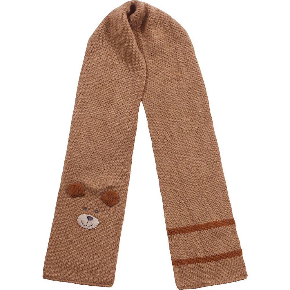 Kidorable Bear Knit Scarf Brown One Size Kidorable Hats Gloves Scarves