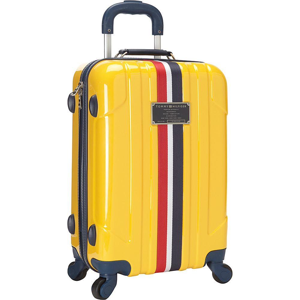 Tommy Hilfiger Luggage Lochwood 21 Hardside Carry On Spinner Yellow Tommy Hilfiger Luggage Hardside Carry On