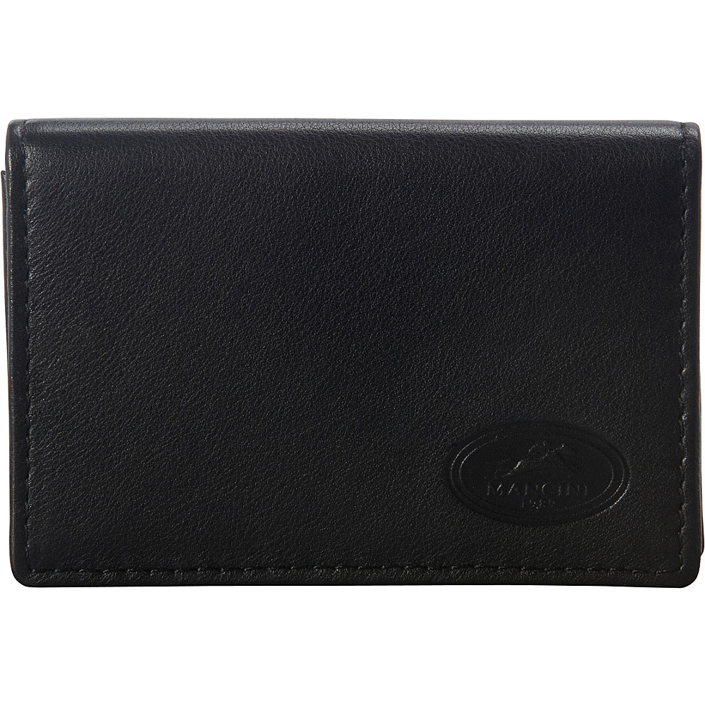 Mancini Leather Goods Expandable RFID Secure Credit Card Case Black Mancini Leather Goods Men s Wallets