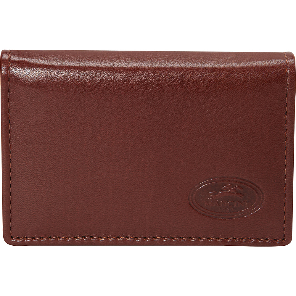 Mancini Leather Goods Expandable RFID Secure Credit Card Case Cognac Mancini Leather Goods Men s Wallets