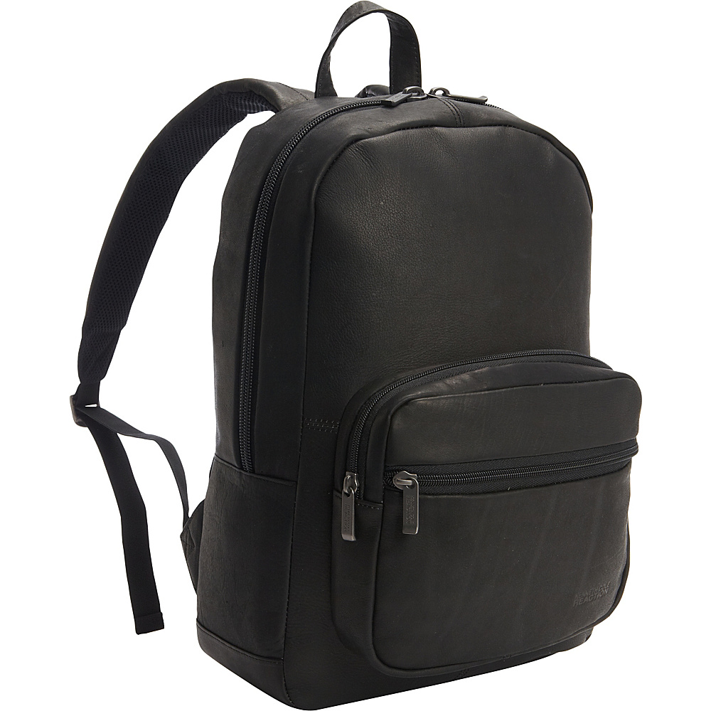 Kenneth Cole Reaction Ahead Of The Pack Leather Backpack Black Kenneth Cole Reaction Business Laptop Backpacks
