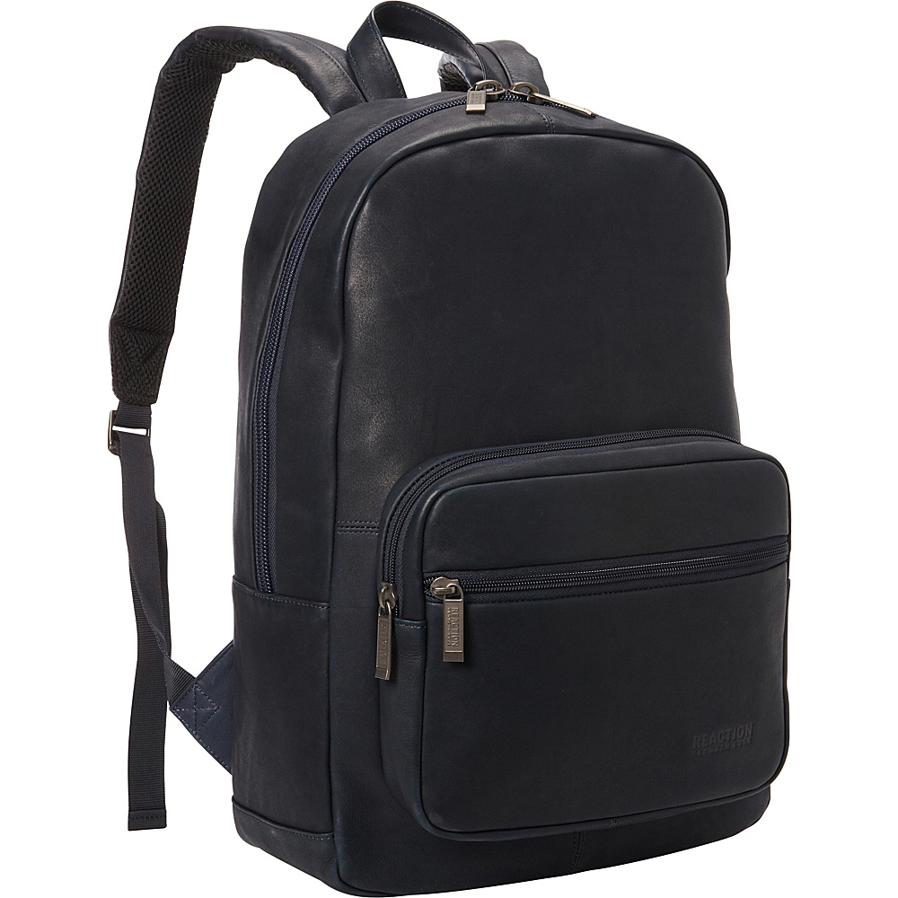 Kenneth Cole Reaction Ahead Of The Pack Leather Backpack Navy Exclusive Kenneth Cole Reaction Business Laptop Backpacks