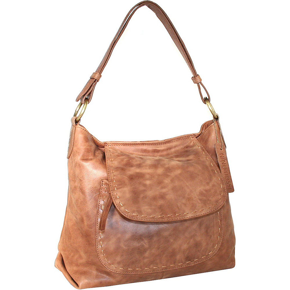Nino Bossi Mrs. Robinson Shoulder Bag Nut Nino Bossi Leather Handbags