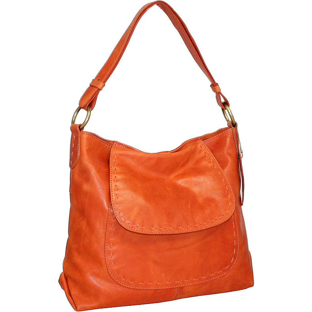 Nino Bossi Mrs. Robinson Shoulder Bag Orange Nino Bossi Leather Handbags