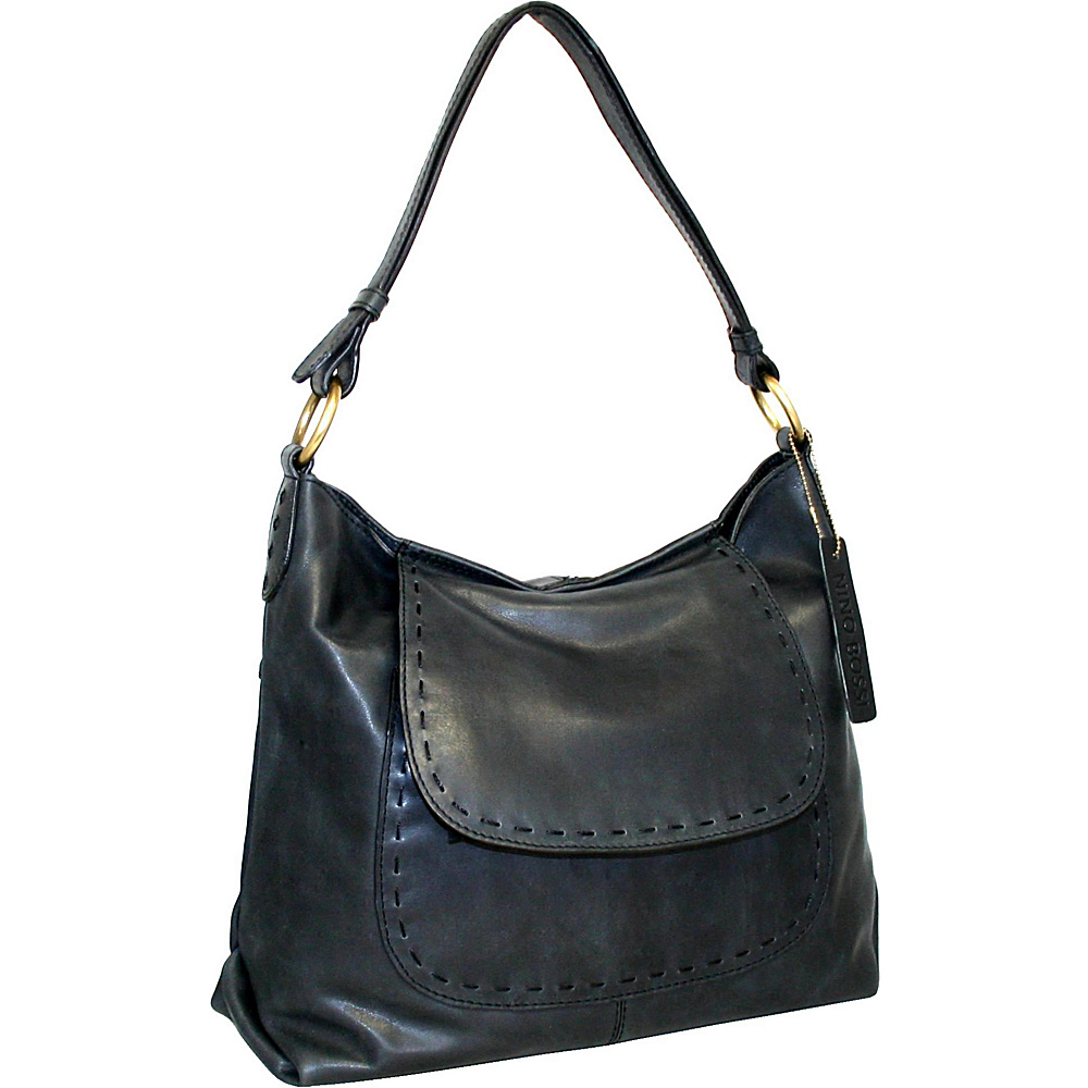 Nino Bossi Mrs. Robinson Shoulder Bag Black Nino Bossi Leather Handbags