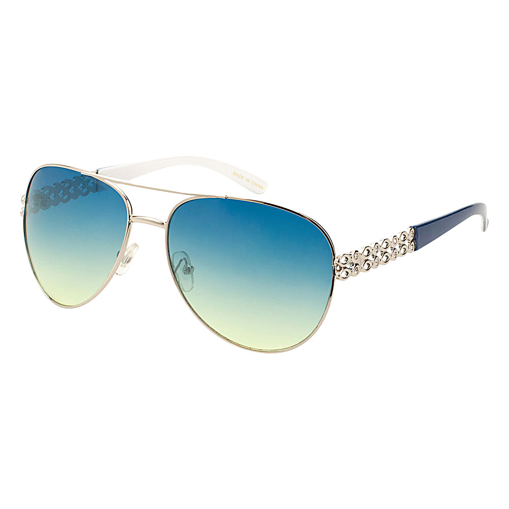 SW Global Eyewear Ciji Double Bridge Aviator Fashion Sunglasses Blue SW Global Sunglasses
