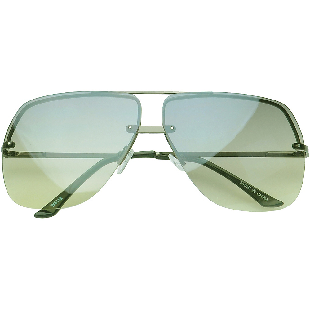 SW Global Eyewear Bishop Rimless Rectangle Fashion Sunglasses Grey SW Global Sunglasses