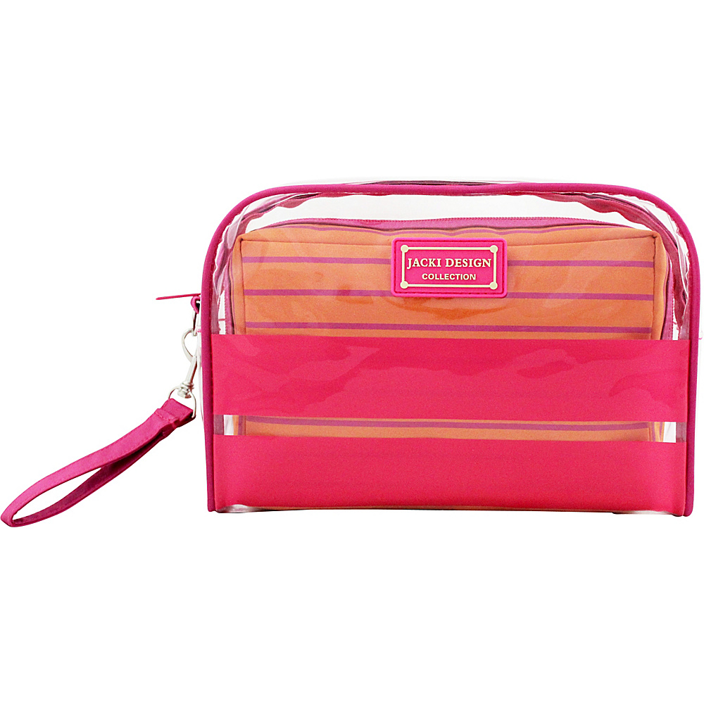 Jacki Design Felicita 2 Piece Cosmetic Bag Set Pink Jacki Design Women s SLG Other