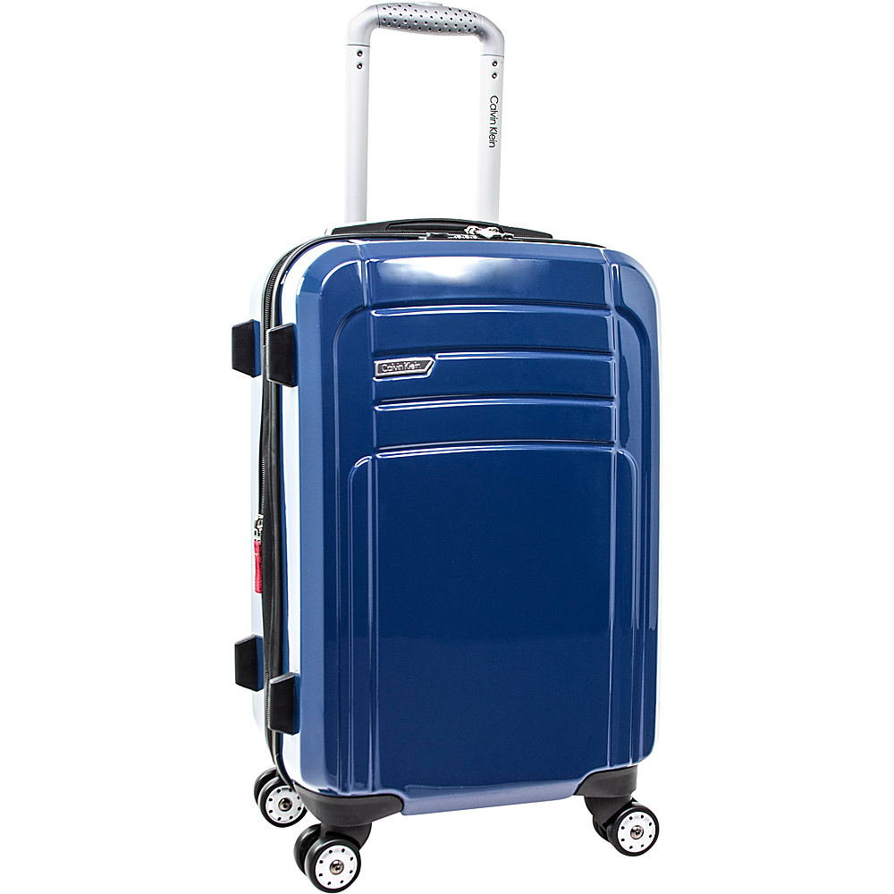Calvin Klein Luggage Rome 21 Carry On Hardside Spinner Blue Calvin Klein Luggage Hardside Carry On